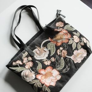 Chico's 35th anniversary embroidered tote bag